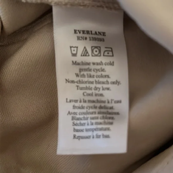 NEW EVERLANE The Straight-Leg Pant in Sandstone High Rise Ankle Crop Size 0 - Picture 11 of 12